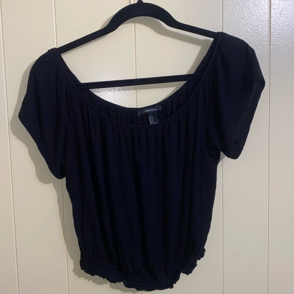 Black Off the Shoulder Top